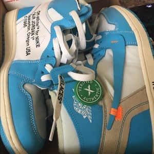 Air Jordan 1 off white unc for sale
